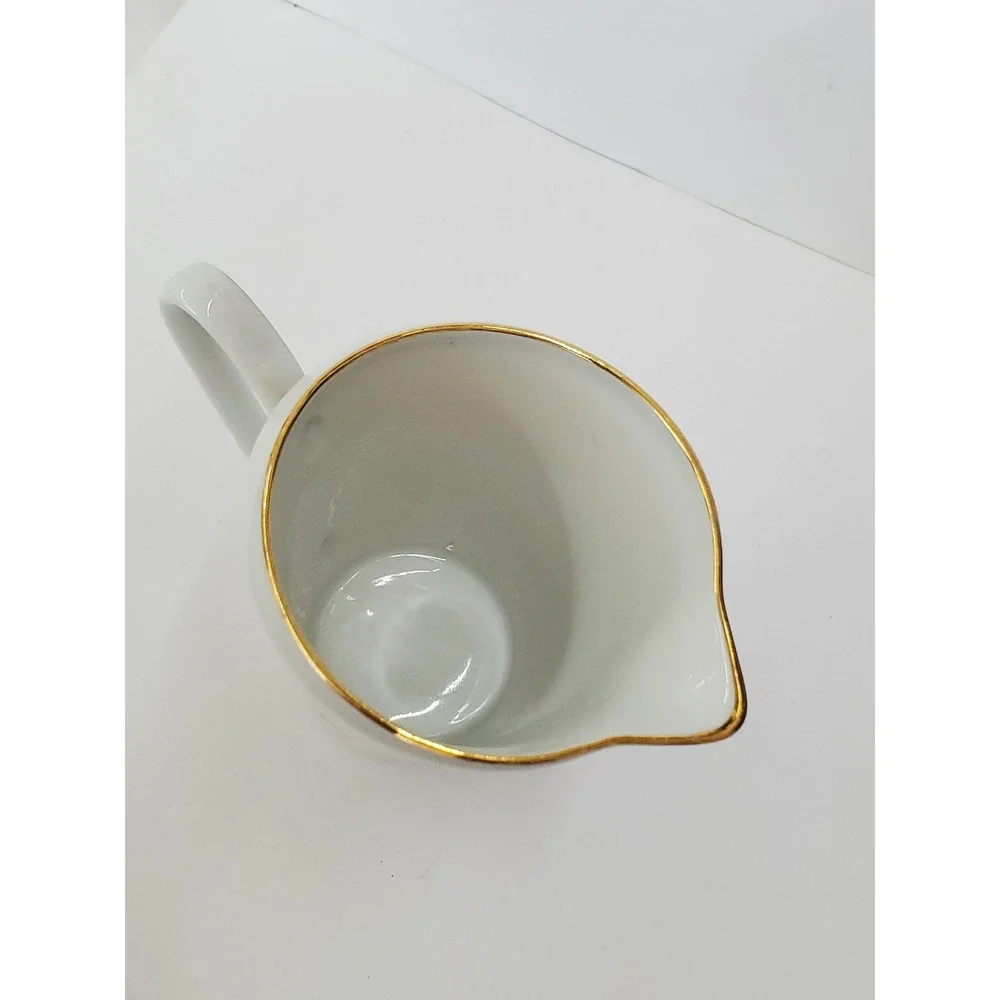Johann Seltmann Vohenstrauss Bavaria Creamer Pitcher Gold Trim Germany 75